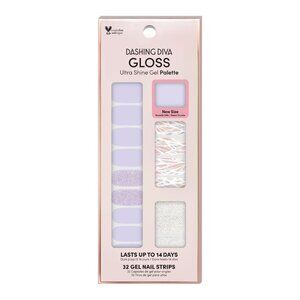 👻3 for$15 Dashing Diva Press On Nail Strips "Gleam Queen" Ultra Shine Gloss Gel
